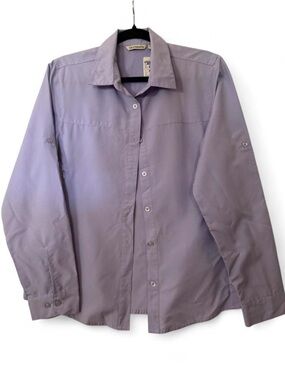 LIKE NEW! Segment Lavender Purple Hiking Shirt -Vented Back Convertible Sleeve L